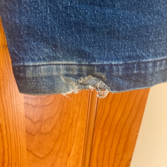 Abercrombie & Fitch 90s Relaxed Jean High Rise Dark Rinse Extra Long Inseam Sz 2 - Picture 5 of 8